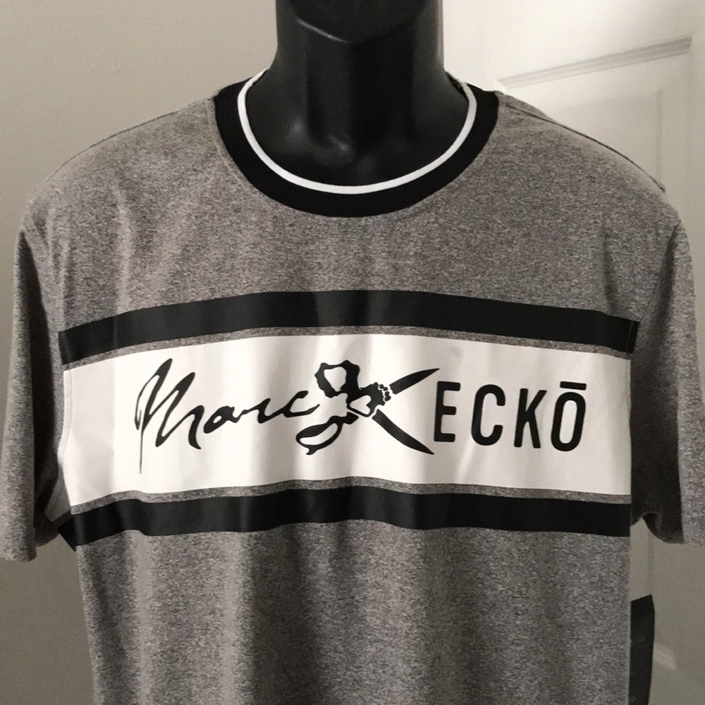 ♥️3X20 NEW - MARK ECKO Cut & Sew Mens Short Sleeves Logo Print Tee | XL